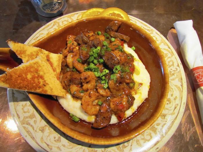 Shrimp and grits another broken egg