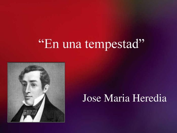 En una tempestad jose maria heredia