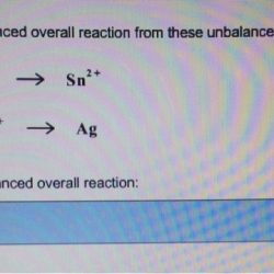 Write a balanced overall reaction from these unbalanced half reactions