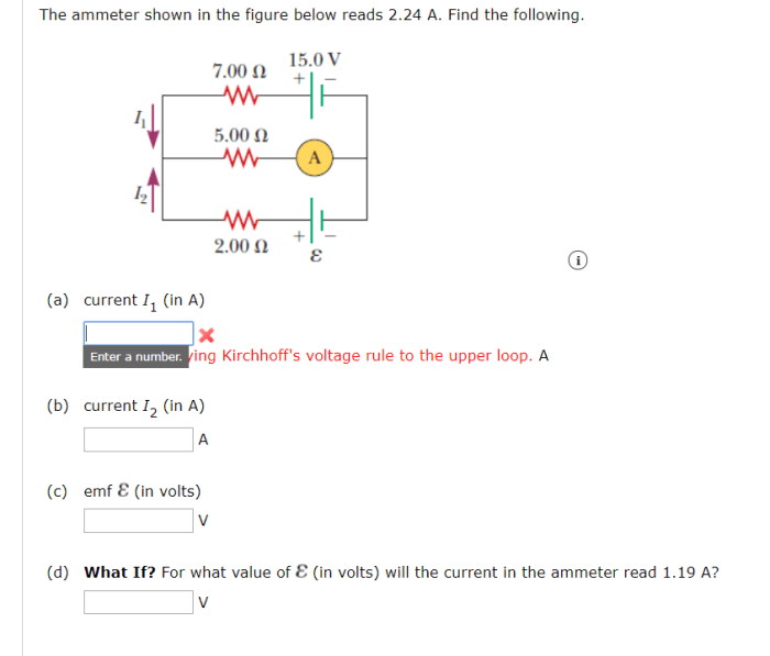 The ammeter in the figure reads 3.0 a figure 1