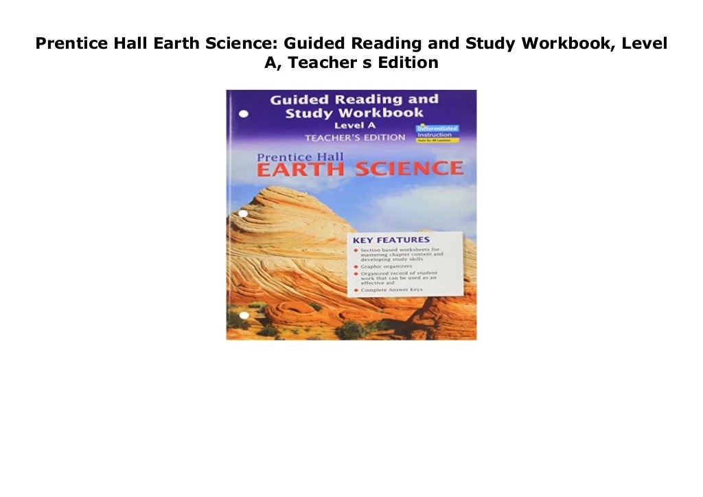 Earth science guided reading study workbook answer key